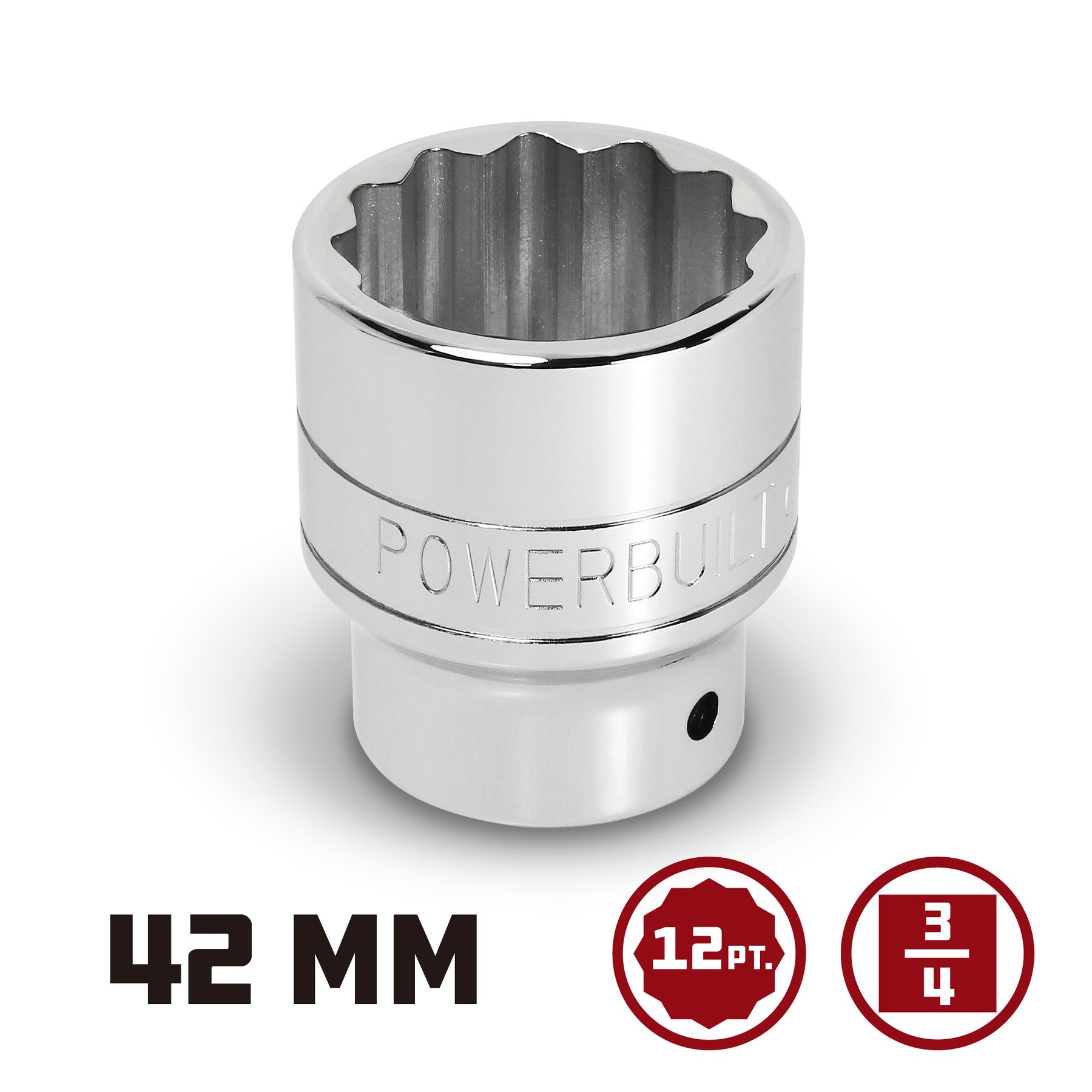 3/4 Inch Drive x 42 MM 12 Point Shallow Socket