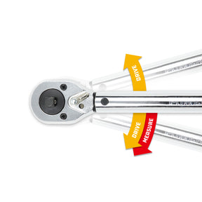 Dual Drive 3/8 in.and 1/2 in. Drive Micrometer Ratcheting Torque Wrench