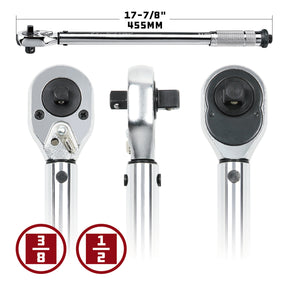 Dual Drive 3/8 in.and 1/2 in. Drive Micrometer Ratcheting Torque Wrench
