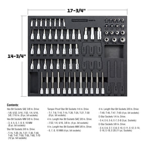 64 Piece Pro Tech Bit and E-Torx Socket Set