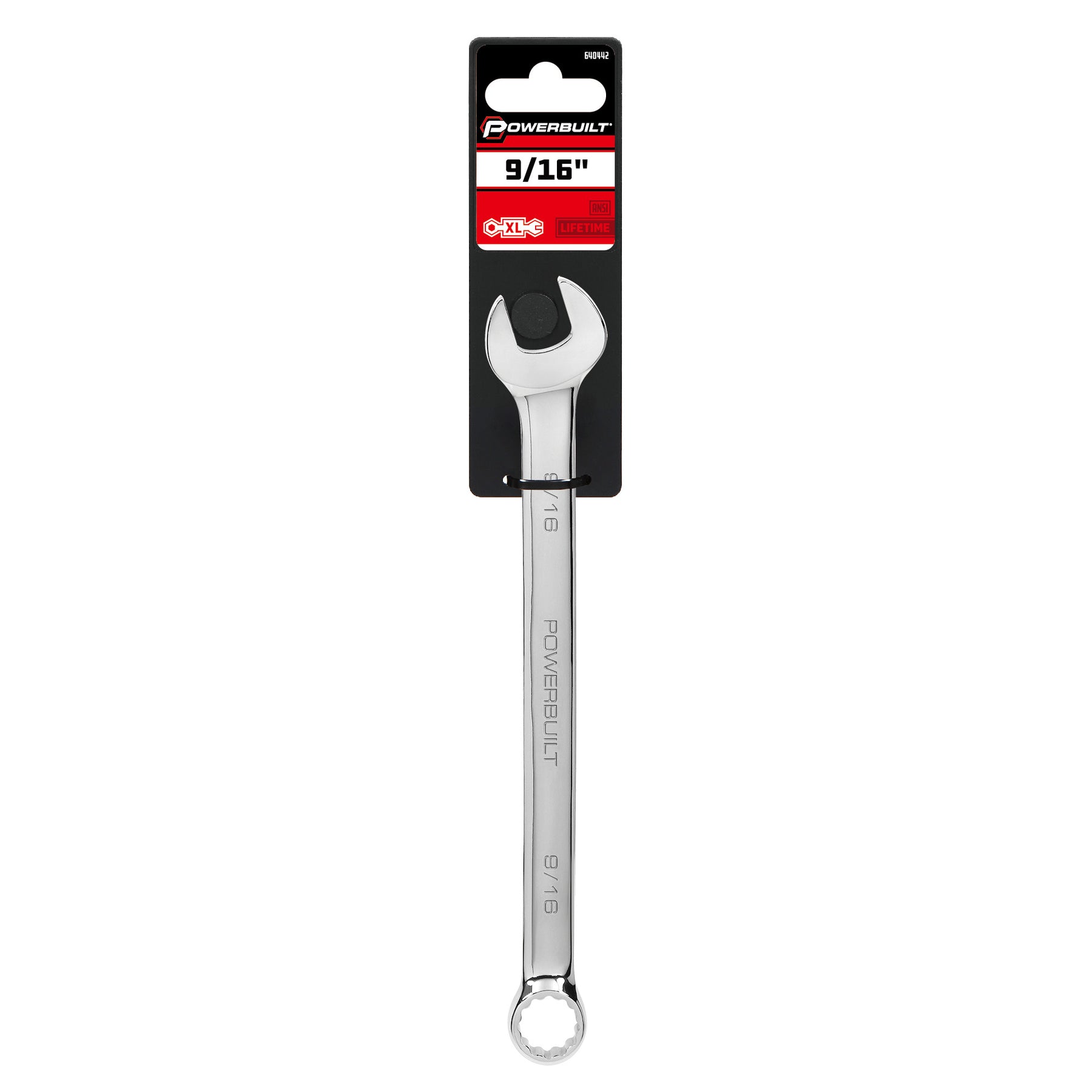 9/16 Inch Fully Polished Long Pattern SAE Combination Wrench