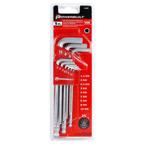 9 Piece Metric Long Arm Hex Key Wrench Set