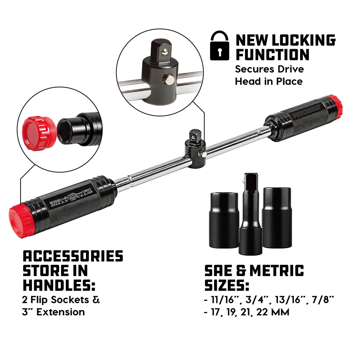 Billy Club Universal Lug Wrench SAE/mm Gen-2