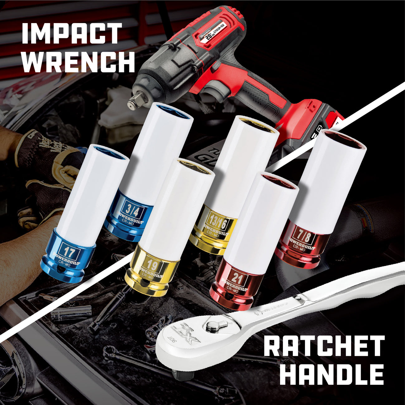 Thin Wall Socket Metric Lug Nuts 21mm 1/2 Inch Drive