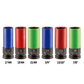 Powerbuilt 21mm Zeon Lug Nut Socket Set for Damaged Lug Nuts - 941435M